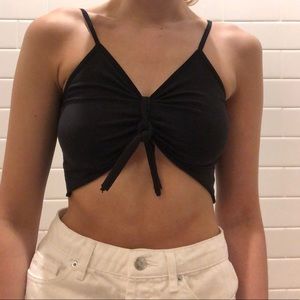 black cropped tank